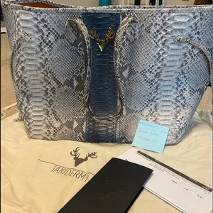 EUC Taxidermy Python Liz Traveler Tote - large